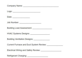 Checklist for HVAC Installation Template (Free Download)