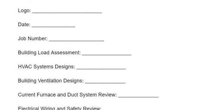 Checklist for HVAC Installation Template (Free Download)